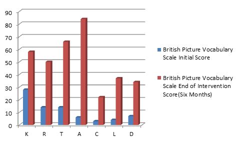 British Picture Vocab Scale Graph