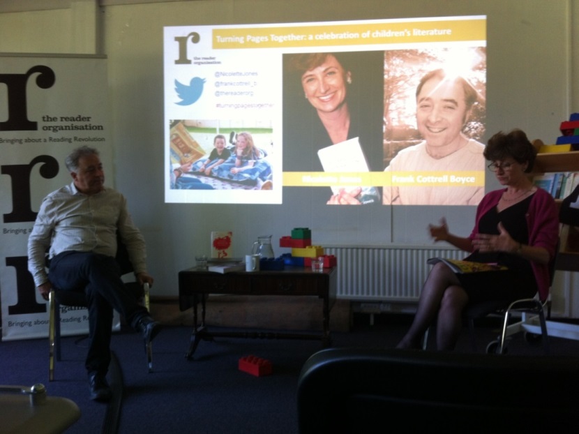 Nicolette Jones and Frank Cottrell Boyce discuss today’s ‘golden age’ of children’s books at The Reader Organisation’s headquarters 