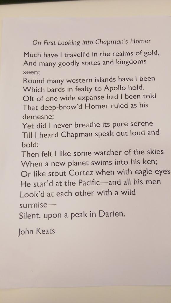 Keats AGM poem