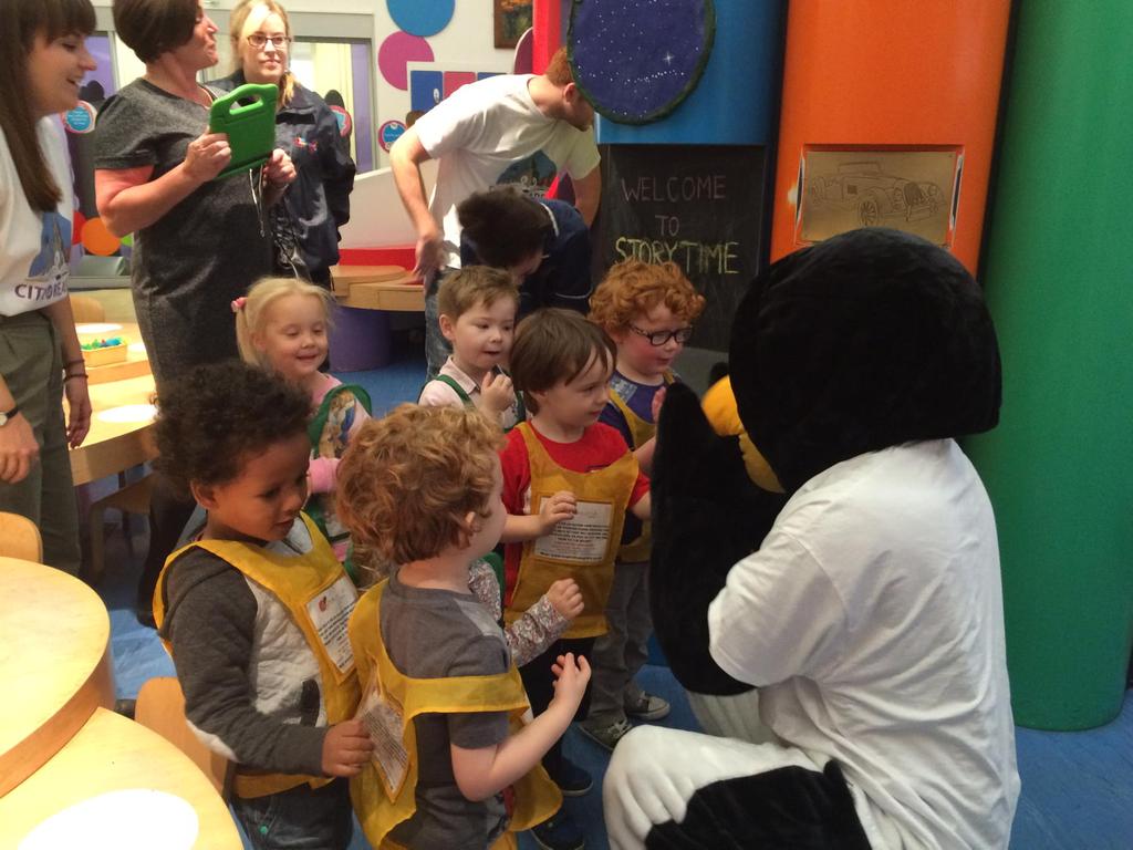 Young readers meet the Storytime Penguin 