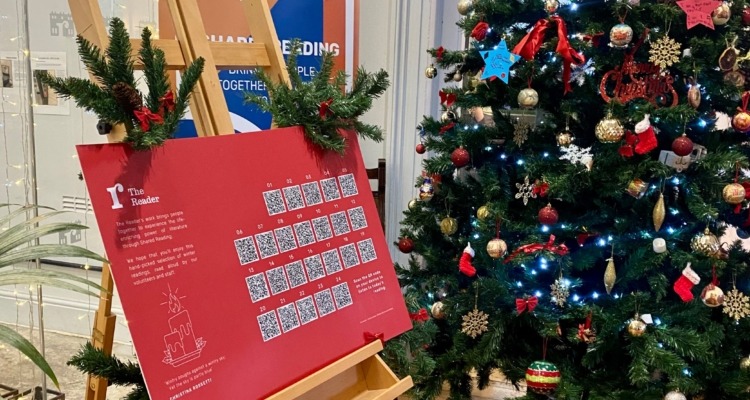 Our festive advent calendar and our Christmas tree in the foyer of the Mansion House.