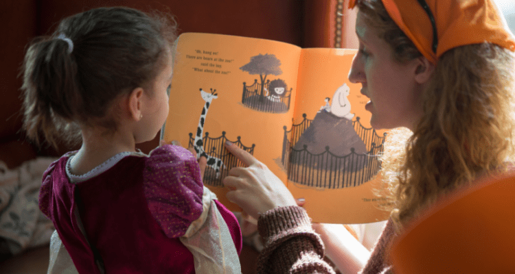 Reading Hero reads with child